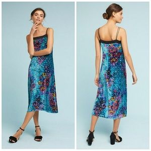Anthro Moulinette Soeurs velvet slip Lange dress 8